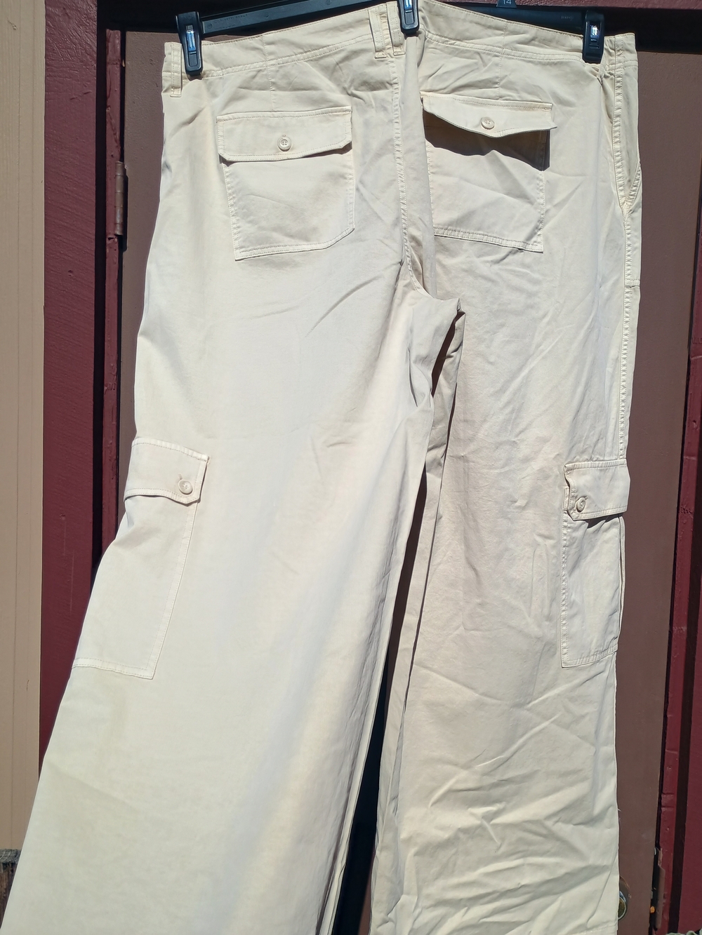 bp Plus Size Cream Wide-Leg Cargo Pants - Picture 5 of 9